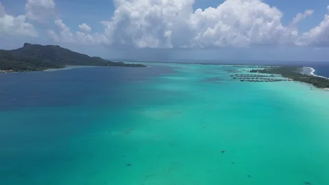 Bora Bora Lagoon Wide Stock Footage 126733111