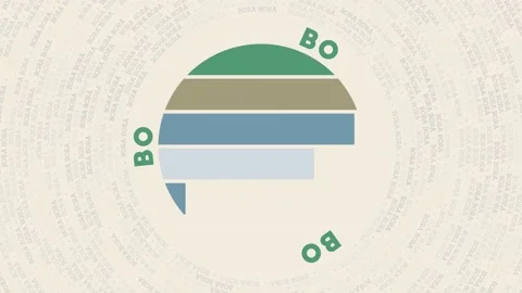 Bora Bora logo intro. Badge with the circular name and map of island. Beautif... Stock Footage 229110902