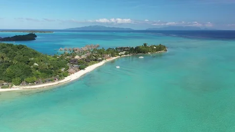 Bora Bora Matira Point Stock Footage 126811974