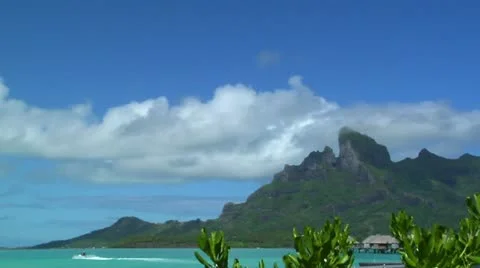 Bora Bora Mountain Timelapse Stockbeeldmateriaal 21914017