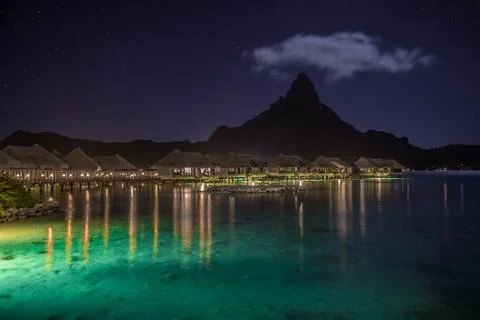 Bora Bora by Night Stock Photos