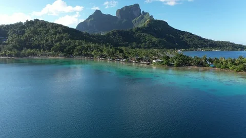 Bora Bora Shoreline Stock Footage 126809017