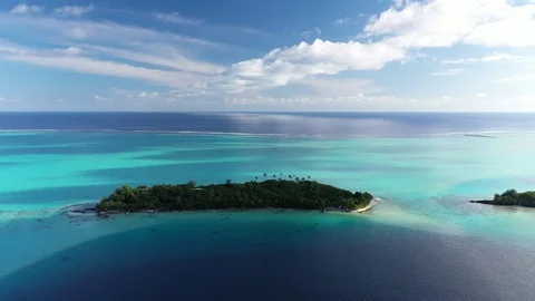 Bora Bora Single Island Stock Footage 126808778