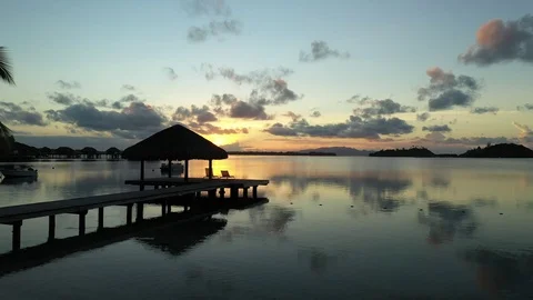 Bora Bora Sunrise Stock Footage 126811126