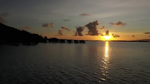Bora Bora Sunrise Sunset Stock Footage 126892172