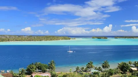 Bora Bora Time Lapse Stock Footage 8953617