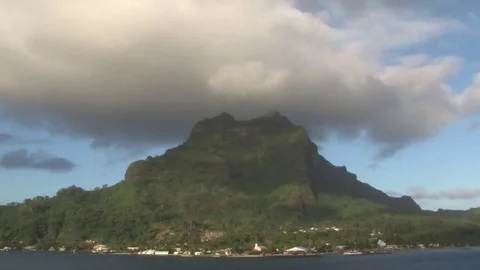 Bora Bora Time Lapse in Golden Light Stock Footage 84292015