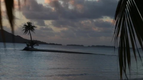 Bora Bora - Twilight Ocean Stock Footage 103334167