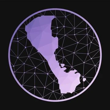 Boracay icon. Vector polygonal map of the island. Boracay icon in geometric.. Stock Illustration