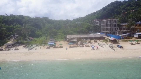 Boracay Ilig Iligan Beach Drone DJI Mavic Pro HD 2017 October Stock Footage