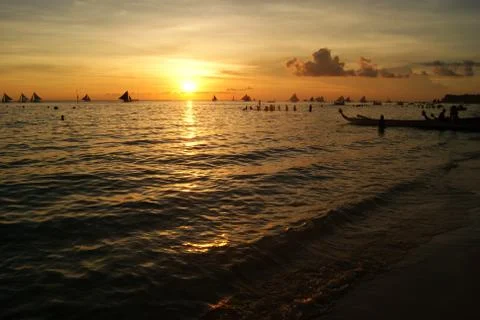 Boracay Sunset Stock Photos