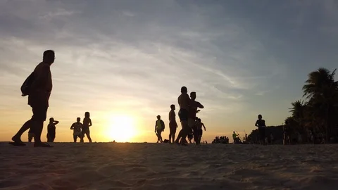Boracay Timelapse Silhouette Video stock 124273161