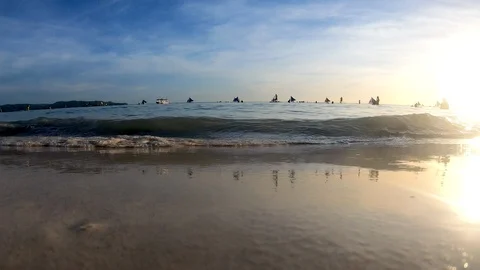 Boracay White Sand Waves 1 Video stock 124273475