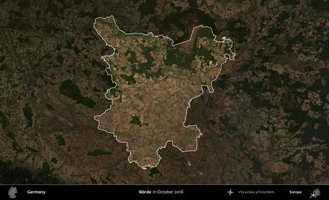 Borde highlighted, Germany. Sentinel. October 2018 Иллюстрация