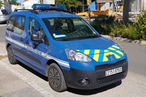 Bordeaux , Aquitaine  France - 07 28 2022 : gendarmerie peugeot partner gruau Stock Photos