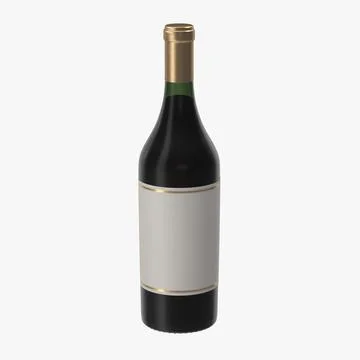 Bordeaux Bottle Closed 3D Model