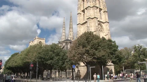 Bordeaux Cathedral Exterior Video stock 5164580