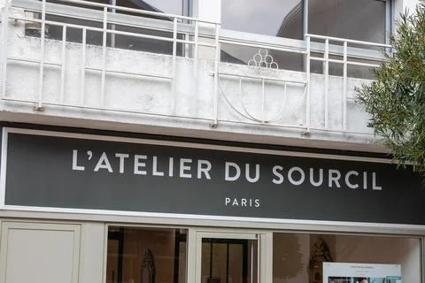 Bordeaux , France -  02 12 2024 : l'atelier du sourcil paris store logo bra.. Stock Photos