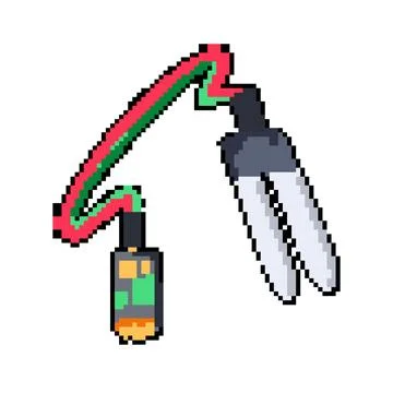 Bordeaux soil moisture sensor pixel art vector illustration Stock Illustration