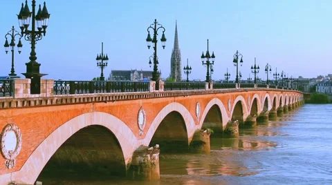 Bordeaux in a summer evening Stock Footage 54604021