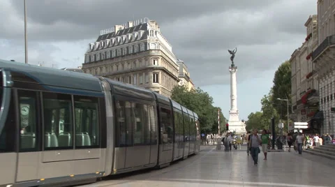Bordeaux tram Stock Footage 5164587