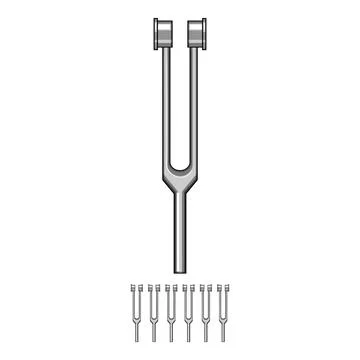 Bordeaux tuning fork cartoon vector graphic Stock Illustration