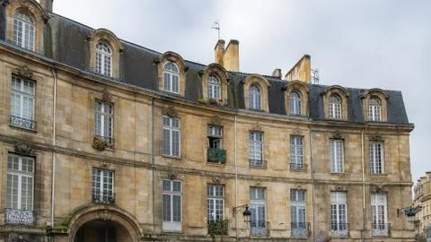 Bordeaux, typical building Stock Photos