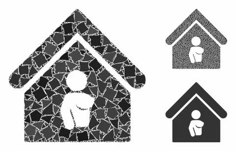 Bordel Composition Icon of Inequal Elements Illustrazione stock