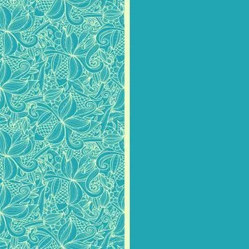 Border with abstract hand-drawn pattern Stock Illustration