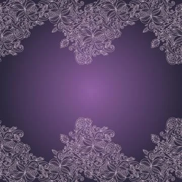Border with abstract hand-drawn pattern Illustrazione stock