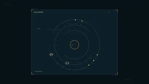 Border Activity Tracking Radar HUD Seamless Loop Stock Footage 342202816