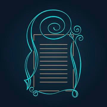 Border and abstract frame. Template for greeting card Stock Illustration