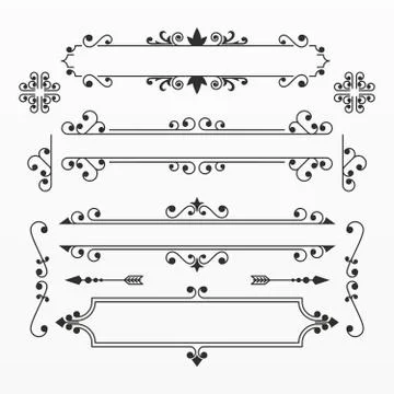 Border and frame collection set Stock Illustration