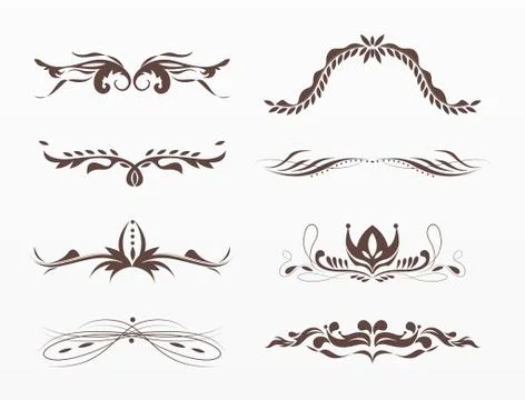 Border and frames set collection Illustrazione stock