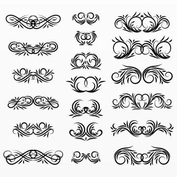 Border and frames set collection Stock Illustration