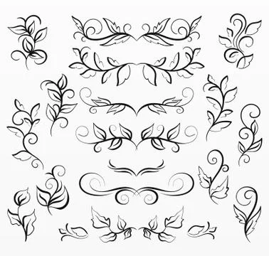 Border and frames set collection Stock-Illustration