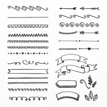 Border and frames set collection Stock-Illustration