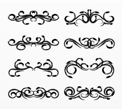 Border and frames set collection Stock Illustration