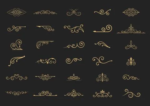 Border and frames set collection Stock Illustration