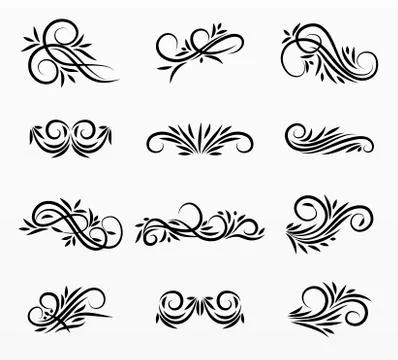 Border and frames set collection Stock Illustration