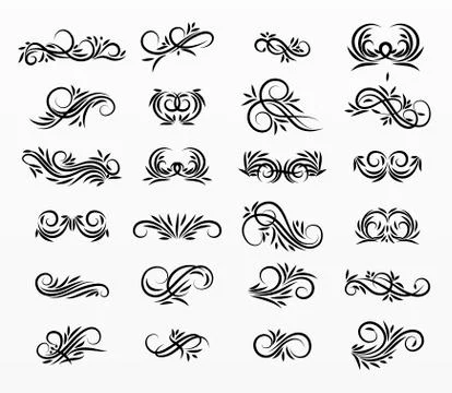 Border and frames set collection Stock Illustration