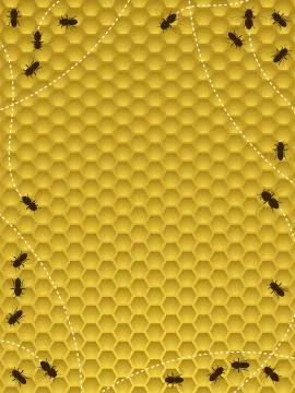 Border bees Stock Illustration