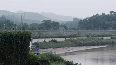 The border between Hong Kong and Shenzhen Stock Footage 199914849
