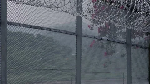 The border between Hong Kong and Shenzhen Stock Footage 199916330