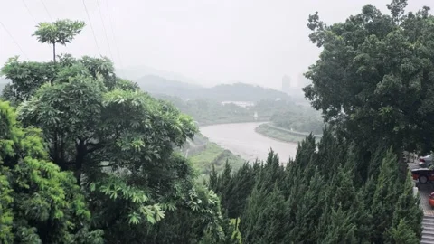 The border between Hong Kong and Shenzhen Stock Footage 199917811