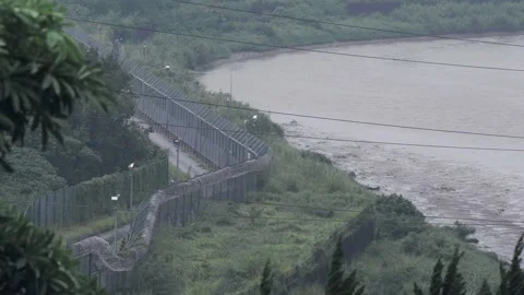 The border between Hong Kong and Shenzhen Stock Footage 199918054