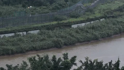 The border between Hong Kong and Shenzhen Stock Footage 199918326