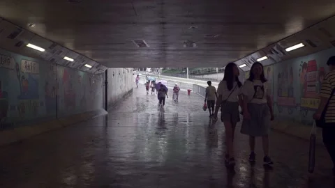 The border between Hong Kong and Shenzhen Stock Footage 199921572