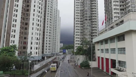 The border between Hong Kong and Shenzhen Stock Footage 199922241