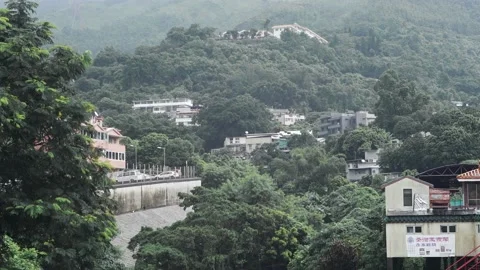 The border between Hong Kong and Shenzhen Stock Footage 199922845